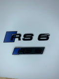 Ultramarine Blue RS6 Rear and Grill Badge