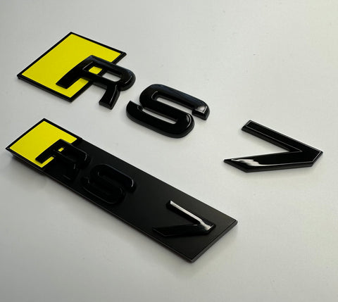 Bumblebee Yellow RS7 Rear and Grill Badge