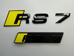 Bumblebee Yellow RS7 Rear and Grill Badge