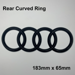 183mm x 65mm - Rear Curved Gloss Black Ring