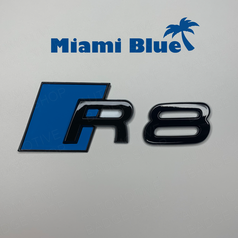 Miami Blue R8 Rear Badge