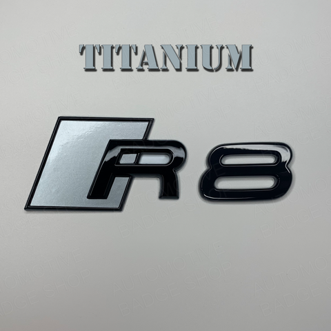 Titanium R8 Rear Badge