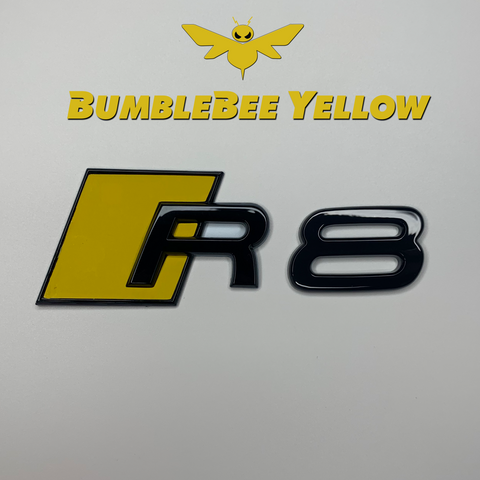 Bumble Bee Yellow R8 Rear Badge