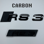 Carbon RS3 Rear and Grill Badge