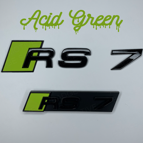 Acid Green RS7 Rear and Grill Badge