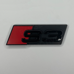 S3 Honeycomb Grill Gloss Black Badge - OEM Red