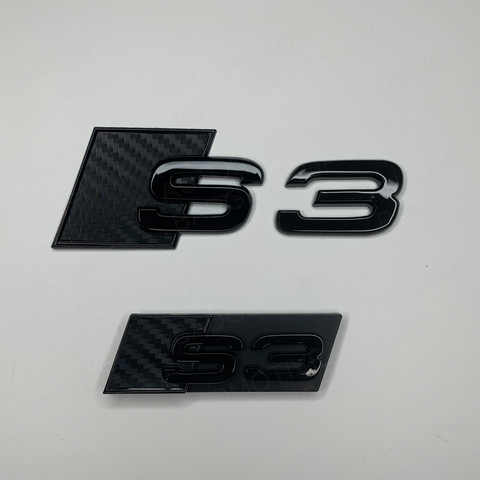 S3 Rear and Grill Badge Carbon Square