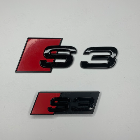 Red S3 Rear and Grill Badge