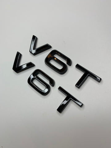 X2 V6T Gloss Black Side Badges