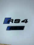 Ultramarine Blue RS4 Rear and Grill Badge