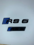 Ultramarine Blue RS6 Rear and Grill Badge