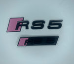 Bubble Gum Pink RS5 Rear and Grill Badge