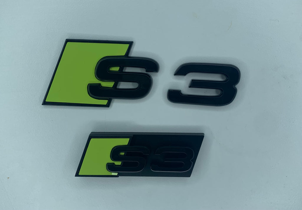 x2 S Line Side Badges Acid Green – Auto Badge Shop