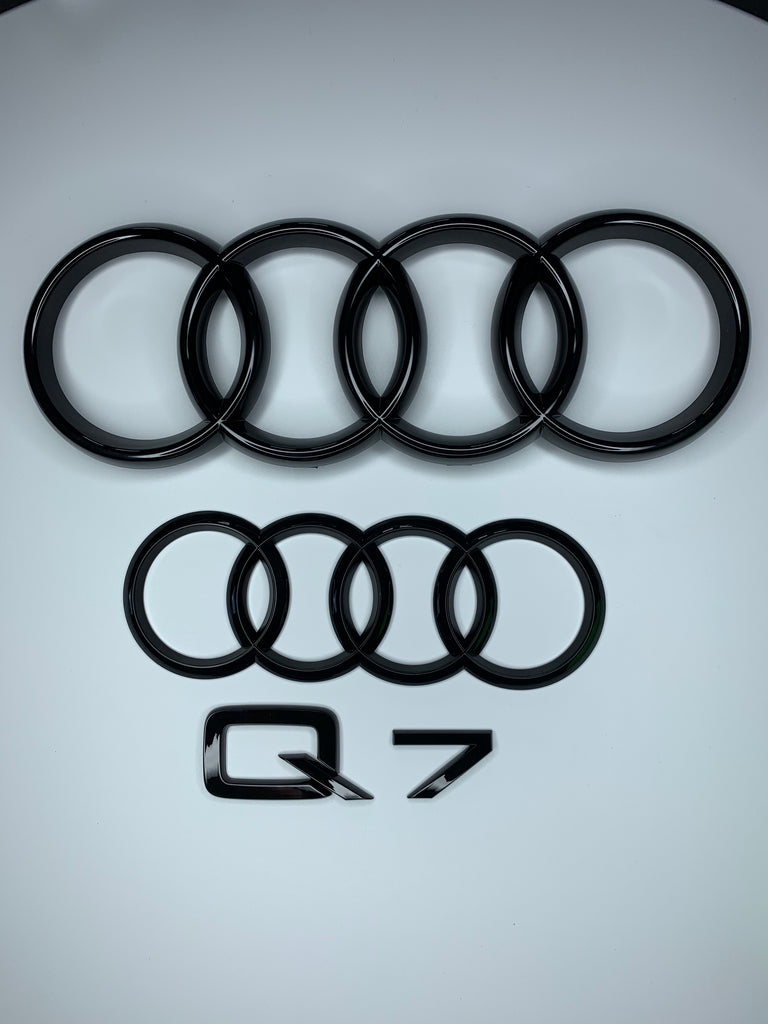 Schwarze Audi Ringe/Logo/Emblem (Heck)