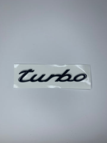 Turbo Gloss Black Rear Badge