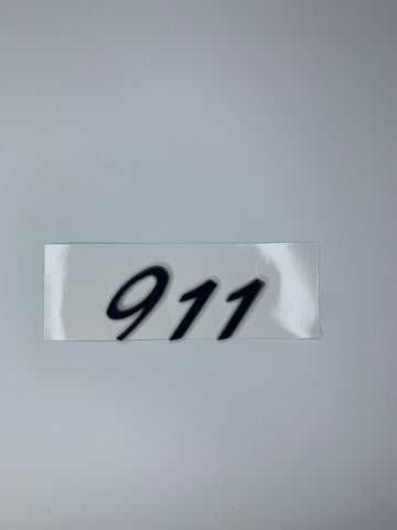 911 Gloss Black Rear Badge