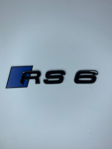 Ultramarine Blue RS6 Rear Badge
